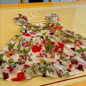 Katie May Floral Kids Dress - Red and Green